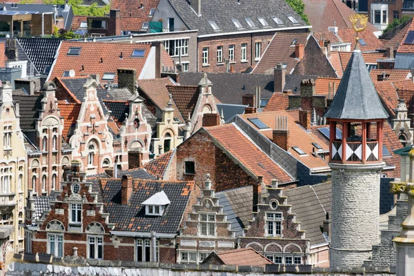 Gent Tarihi Merkezini Haziran 2013 Gent Belçika Daki Evleriyle Birlikte — Stok fotoğraf