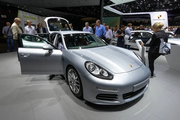 Frankfurt Germany Sep 2013 Porsche Panamera Sports Car Showcased Frankfurt — Stock Photo, Image