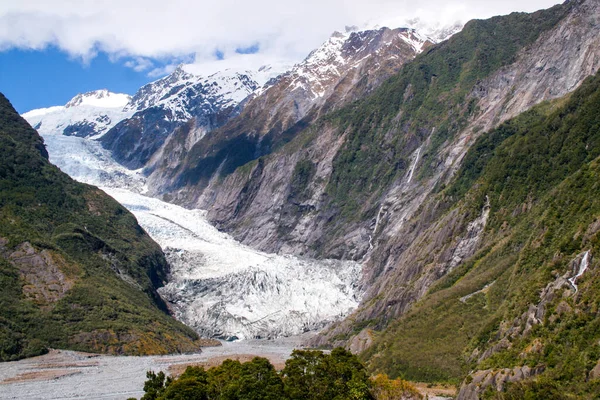 Vista Panorámica Del Glaciar Franz Josef Nueva Zelanda —  Fotos de Stock