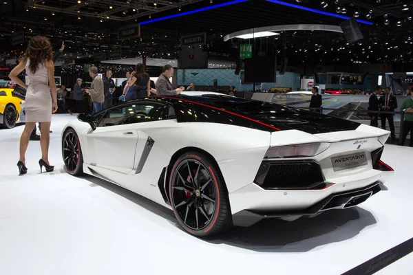 Женева Швейцария Марта 2015 Lamborghini Aventador 700 Pirelli Edition Международном — стоковое фото