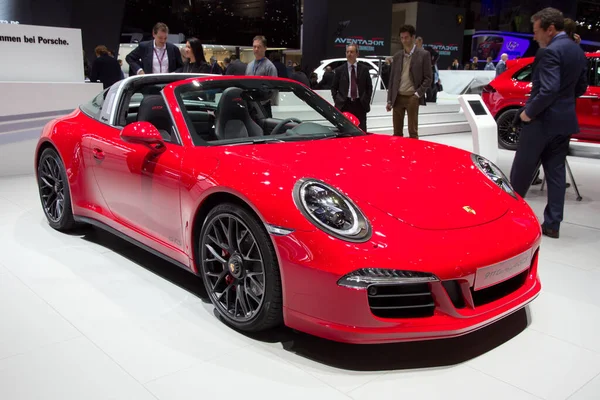 Geneva Switzerland Mars 2015 Porsche 911 Targa Gts Visades Den — Stockfoto