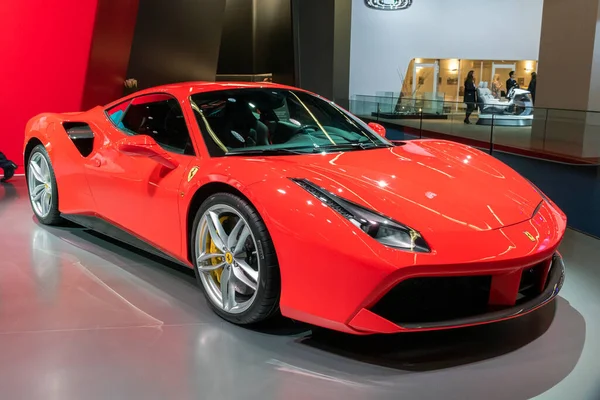 Frankfurt Deutschland September 2017 Sportwagen Ferrari 488 Gtb Spider Auf — Stockfoto