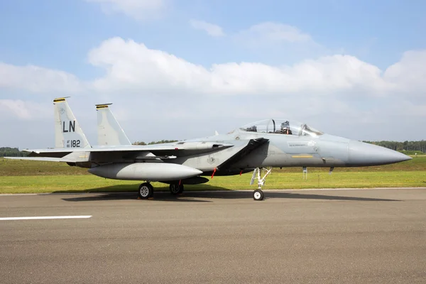 Kleine Brogel Belgmeal Sep 2014 Air Force Eagle Fighter Jet — 图库照片