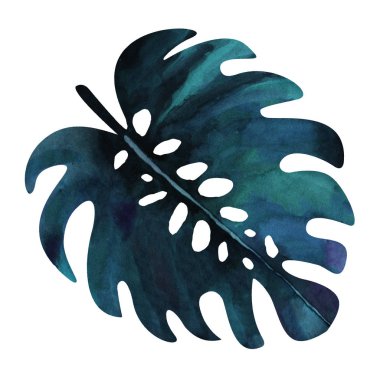 Palmiye yaprak suluboya doku tekrar modern desen