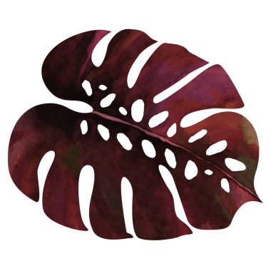 Palmiye yaprak suluboya doku tekrar modern desen