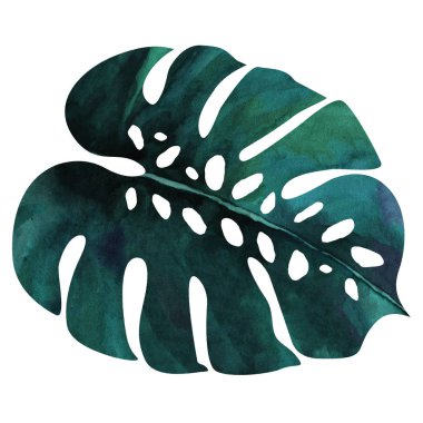 Palmiye yaprak suluboya doku tekrar modern desen