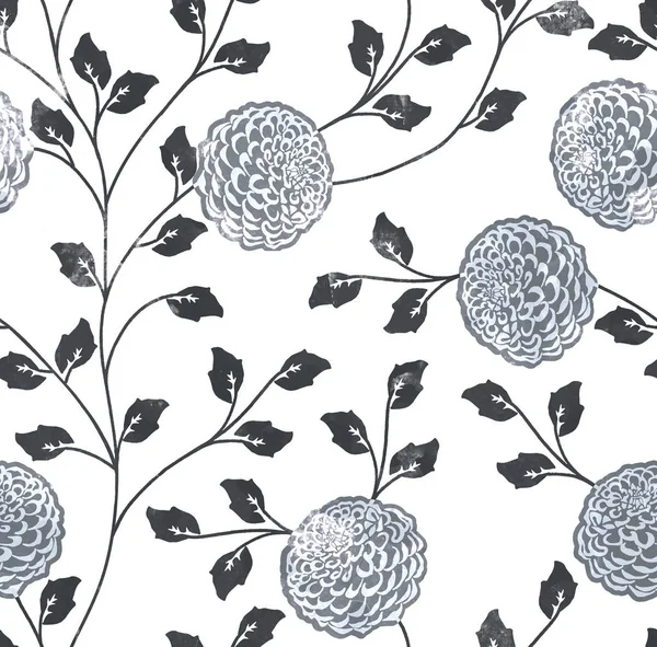 Moderní Vzor Opakujeme Textury Flower Dahlia — Stock fotografie