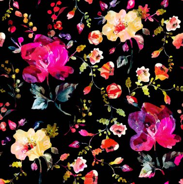 Çiçek doku tekrar modern desen