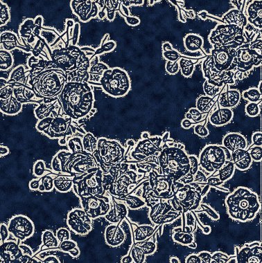 Çiçek doku tekrar modern desen