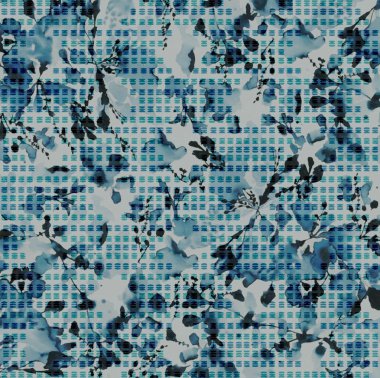 Çiçek doku tekrar modern desen