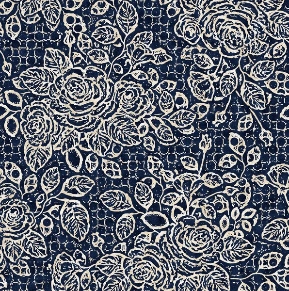 Powtarzać Nowoczesny Wzór Kwiatowy Tekstury — Zdjęcie stockowe