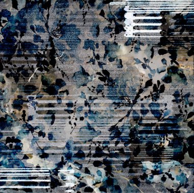 Geometrik suluboya doku tekrar modern desen