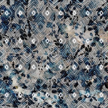 Geometrik suluboya doku tekrar modern desen