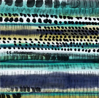 Geometrik suluboya doku tekrar modern desen