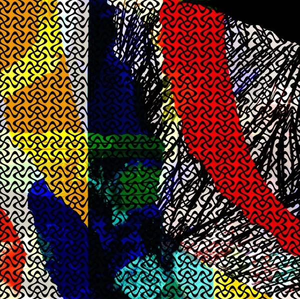 Acuarela Geométrica Textura Repetir Patrón Moderno — Foto de Stock