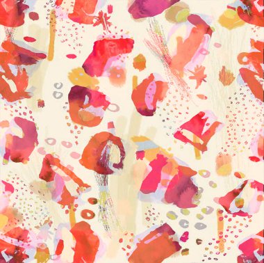 Geometrik suluboya doku tekrar modern desen