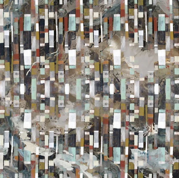 Geometrik suluboya doku tekrar modern desen