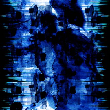 Geometrik suluboya doku tekrar modern desen