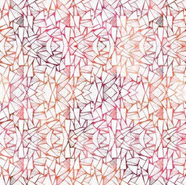 Geometrik suluboya doku tekrar modern desen