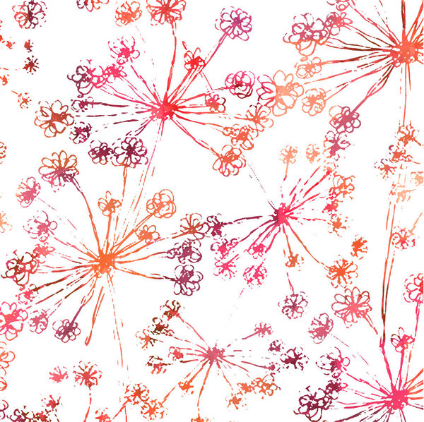 Cow parsley texture repeat modern pattern