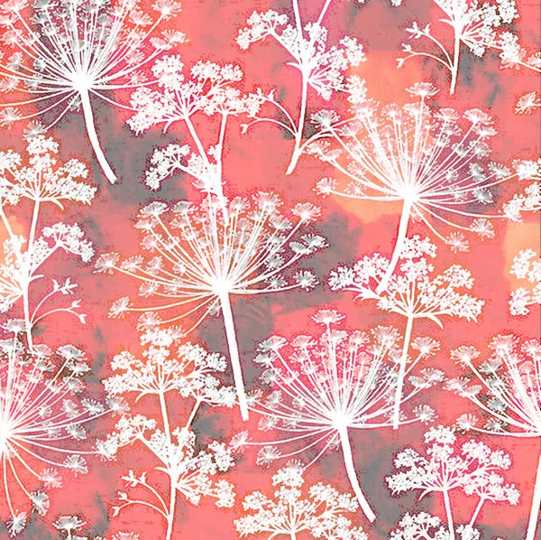 Cow Parsley Texture Repeat Modern Pattern — Stock Photo, Image