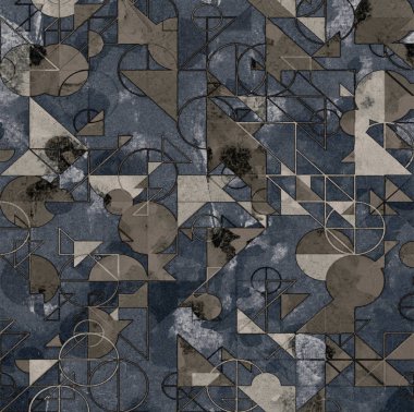 Geometri doku tekrar modern desen