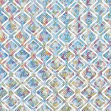 Suluboya efektli geometrik desen