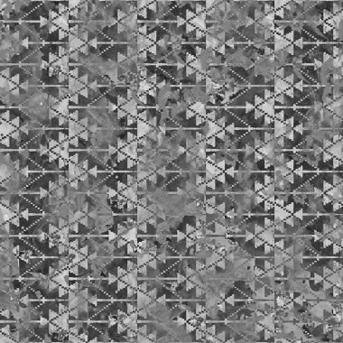 Suluboya efektli geometrik desen