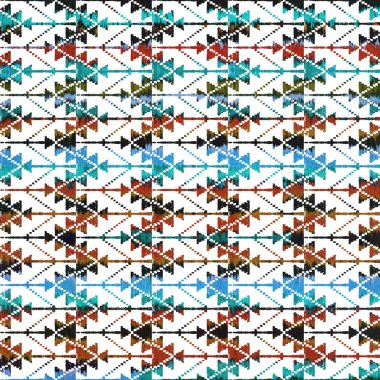 Suluboya efektli geometrik desen