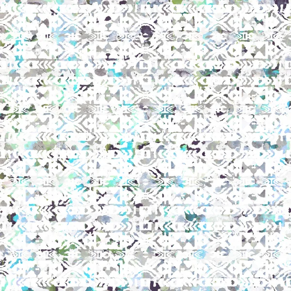 Suluboya efektli geometrik desen