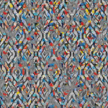 Suluboya efektli geometrik desen