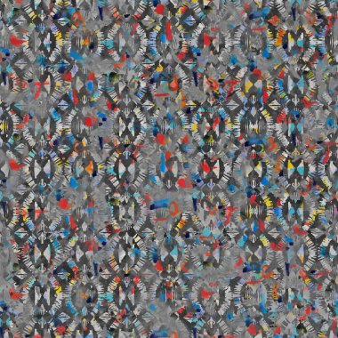 Suluboya efektli geometrik desen