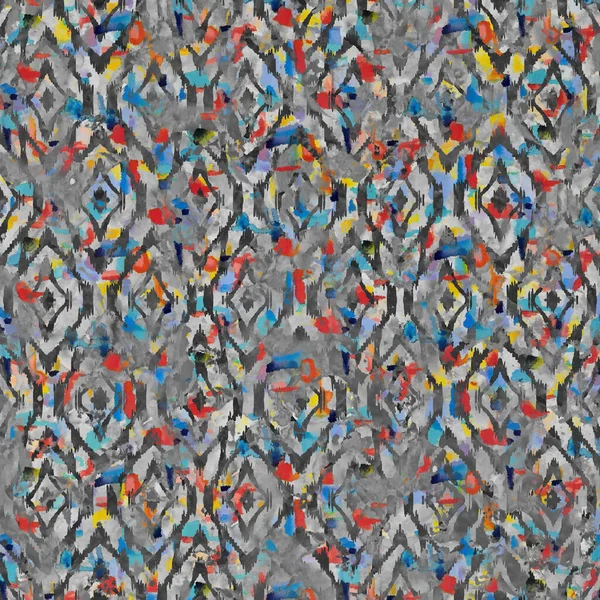 Suluboya efektli geometrik desen