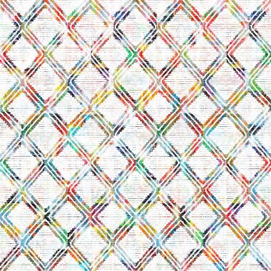 Suluboya efektli geometrik desen