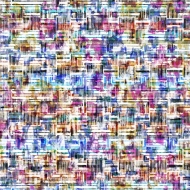 Suluboya efektli geometrik desen