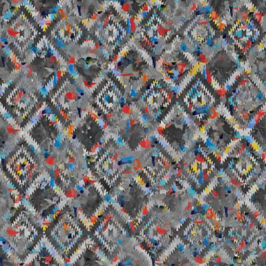 Suluboya efektli geometrik desen