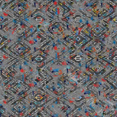 Suluboya efektli geometrik desen