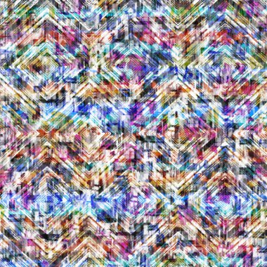 Suluboya efektli geometrik desen