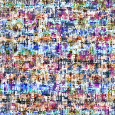 Suluboya efektli geometrik desen