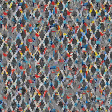 Suluboya efektli geometrik desen