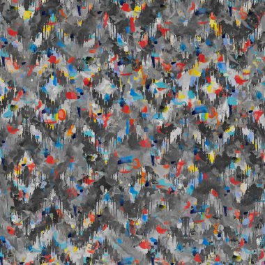 Suluboya efektli geometrik desen