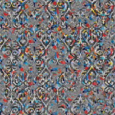 Suluboya efektli geometrik desen