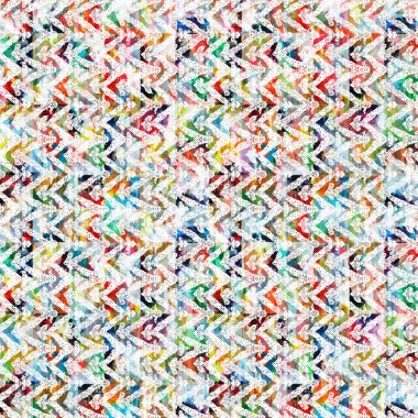 Suluboya efektli geometrik desen