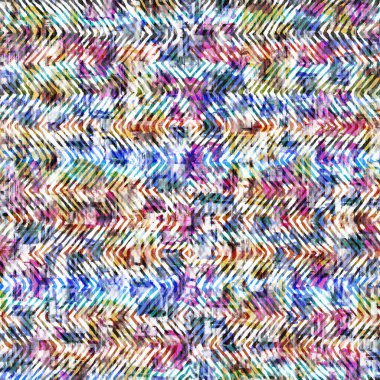 Suluboya efektli geometrik desen