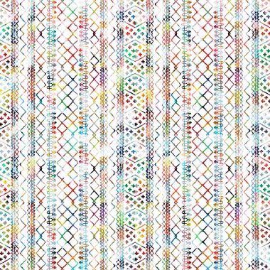 Suluboya efektli geometrik desen