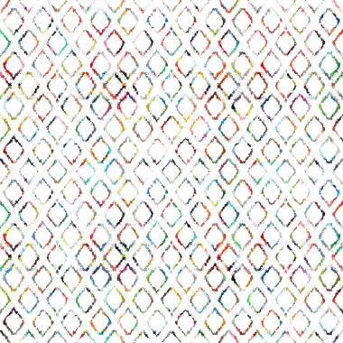 Suluboya efektli geometrik desen