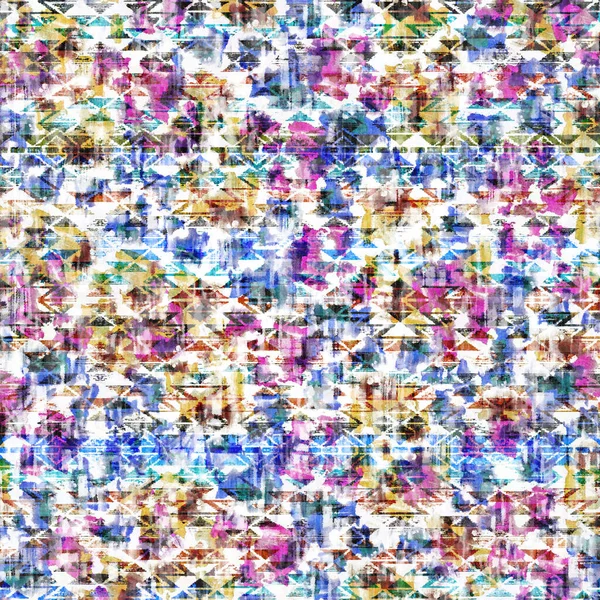 Geometrische Textuur Patroon Met Aquarel Effect — Stockfoto