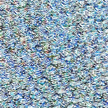 Suluboya efektli geometrik desen