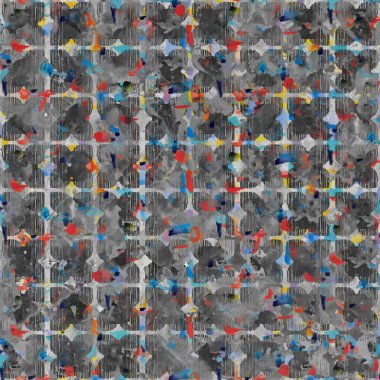 Suluboya efektli geometrik desen