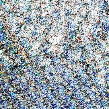 Suluboya efektli geometrik desen